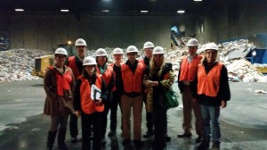 HV Shred President tours single stream recycling plant with Chamber Green Committee